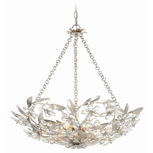 Crystorama Lighting Crystorama Lighting Marselle Antique Silver Chandelier MSL-306-SA