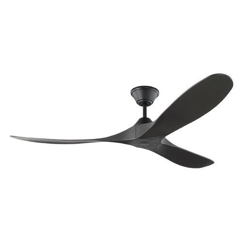 Visual Comfort Fan Collection Visual Comfort Fan Collection Maverick Coastal 60 Midnight Black Ceiling Fan Without Light 3MGMR60MBK-V2