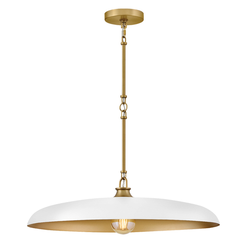 Hinkley Sadie Medium Pendant in Lacquered Brass & White by Hinkley Lighting 48165LCB-CI