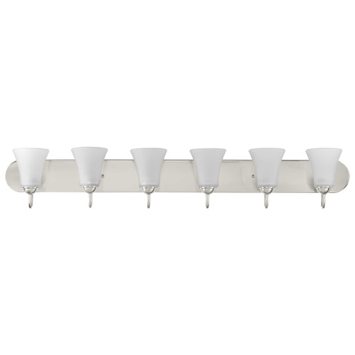 Progress Lighting Classic Brushed Nickel 6-Light Bathroom Light by Progress Lighting P300238-009