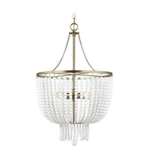 Visual Comfort Studio Collection Visual Comfort Studio Collection Jackie Satin Brass Pendant Light with Bowl / Dome Shade 5180704-848
