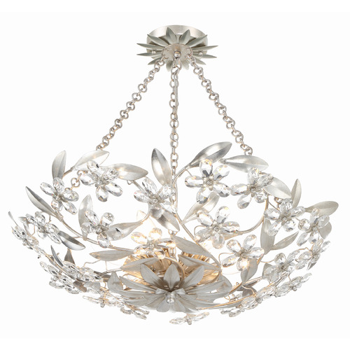 Crystorama Lighting Crystorama Lighting Marselle Antique Silver Semi-Flushmount Light MSL-306-SA_CEILING
