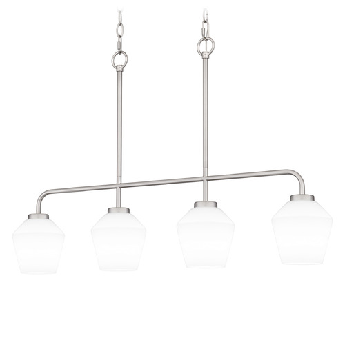 Quoizel Lighting Quoizel Lighting Nielson Brushed Nickel Island Light with Bowl / Dome Shade NIE436BN