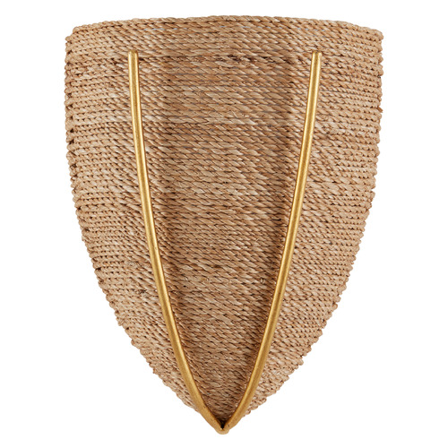 Currey and Company Lighting Currey and Company Dreamscape Natural / Gold Leaf Sconce 5000-0232