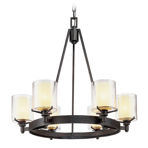 Troy Lighting Troy Lighting Arcadia Textured Iron Chandelier F1716-TRN