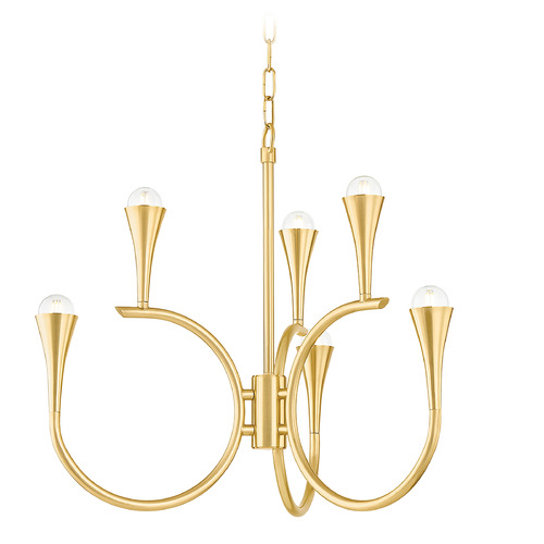 Mitzi by Hudson Valley Mitzi By Hudson Valley Mitzi Aviana Aged Brass LED Chandelier H929806-AGB