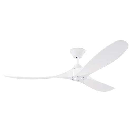 Visual Comfort Fan Collection Visual Comfort Fan Collection Maverick Coastal 60 Matte White Ceiling Fan Without Light 3MGMR60RZW-V2