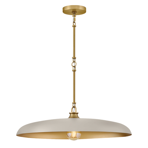 Hinkley Sadie Medium Pendant in Brass & Light Taupe by Hinkley Lighting 48165LCB-LTP