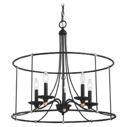 Minka Lavery Westchester County Sand Coal with Skyline Gold Leaf Chandelier by Minka Lavery 1047-677