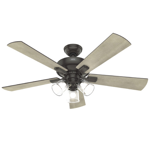 Hunter Fan Company Hunter Fan Company Crestfield Noble Bronze LED Ceiling Fan with Light 51856
