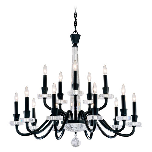 Schonbek Lighting Schonbek Worldwide Lighting Amadeus Black Chandelier S9338-51OH