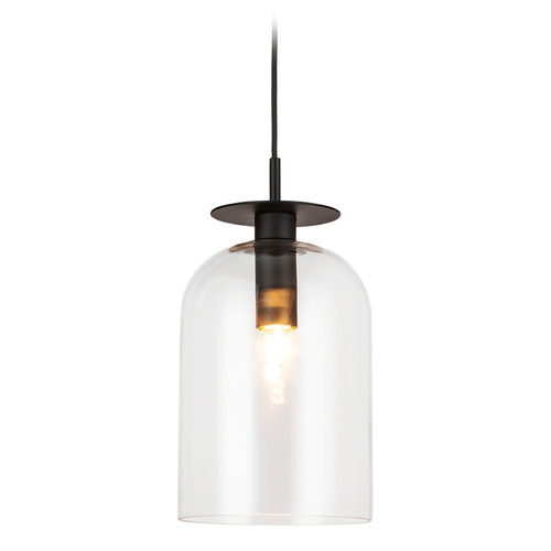 Alora Lighting Alora Lighting Sylvia Matte Black Mini-Pendant Light with Bowl / Dome Shade PD515408MBCL