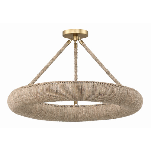 Crystorama Lighting Crystorama Lighting Oakley Soft Gold LED Semi-Flushmount Light OAK-7536-SG_CEILING
