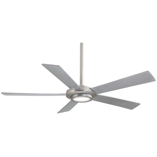 Minka Aire Sabot 52-Inch LED Fan in Brushed Nickel  Light Kit by Minka Aire F745-BN