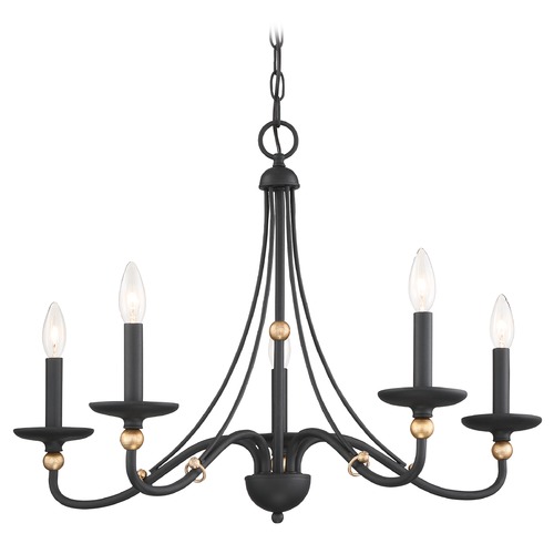 Minka Lavery Westchester County Sand Coal with Skyline Gold Leaf Chandelier by Minka Lavery 1045-677