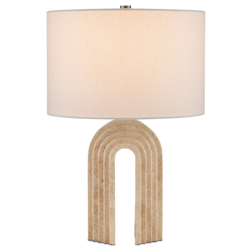 Currey and Company Lighting Currey and Company Hippodrome Natural Table Lamp with Drum Shade 6000-0916