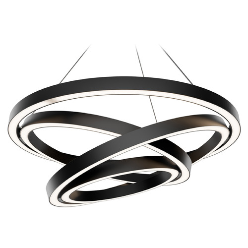 Modern Forms by WAC Lighting Modern Forms Storm Chaser Black LED Pendant Light PD-74535-30-BK