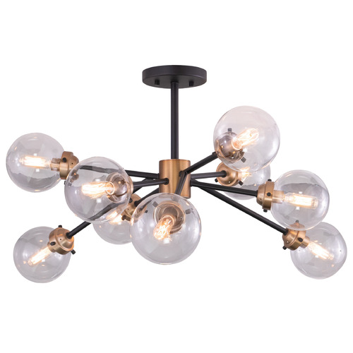 Vaxcel Lighting Vaxcel Lighting Orbit Oil Rubbed Bronze & Muted Brass Semi-Flushmount Light C0238
