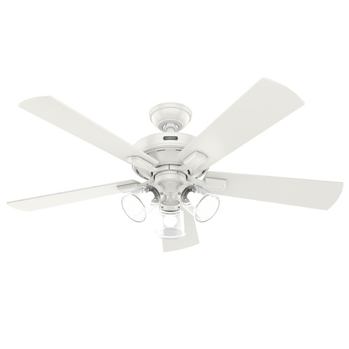 Hunter Fan Company Hunter Fan Company Crestfield Fresh White LED Ceiling Fan with Light 51859