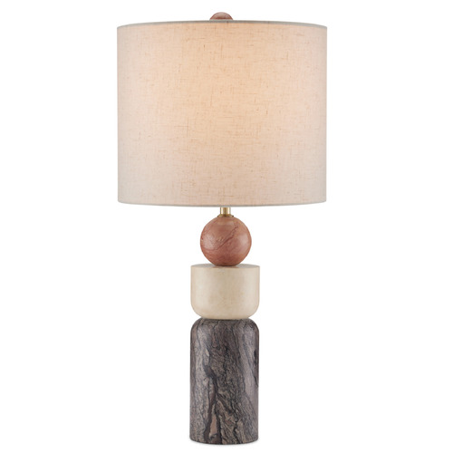 Currey and Company Lighting Currey and Company Moreno Natural Table Lamp with Drum Shade 6000-0917