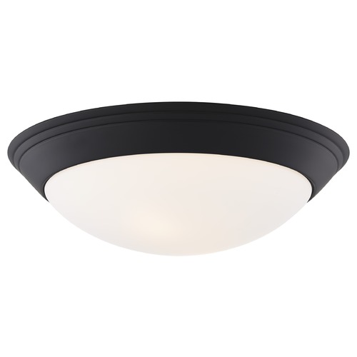 Design Classics Lighting Matte Black Flush Mount Ceiling Light Ceiling 14-Inch Wide 1014-07/W