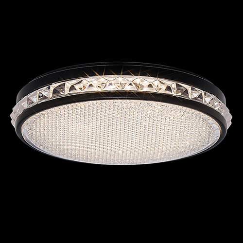 Schonbek Lighting Schonbek Worldwide Lighting Kristally Black LED Flushmount Light S9912-18R