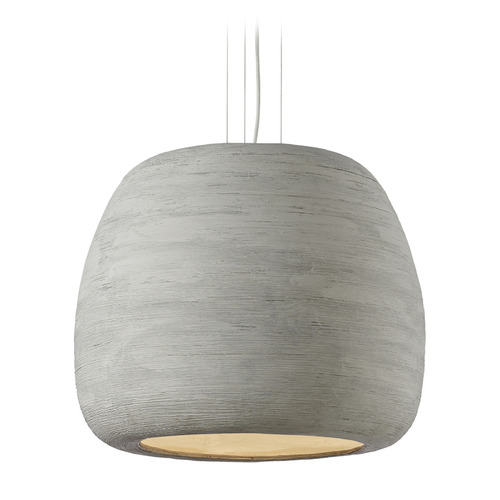 Visual Comfort Modern Collection Karam Large Pendant in Concrete & White by Visual Comfort Modern 700TDKRMPLCW