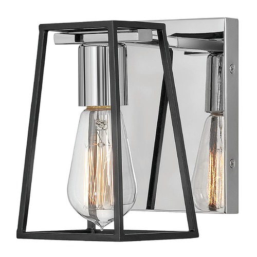 Hinkley Filmore Chrome & Satin Black Wall Sconce by Hinkley Lighting 5160CM