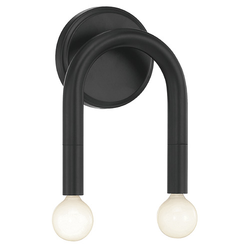 Meridian 2-Light Wall Sconce in Matte Black by Meridian M90099MBK