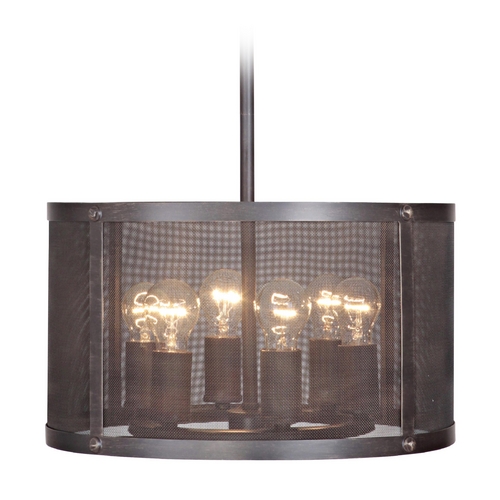 Craftmade Lighting Blacksmith 17.88-Inch Matte Black Gilded Pendant by Craftmade Lighting 37196-MBKG