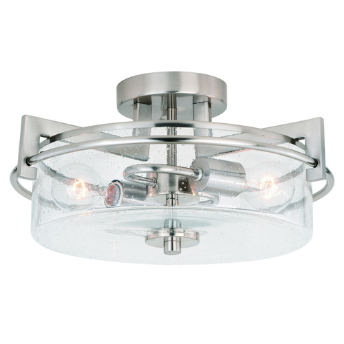 Vaxcel Lighting Addison 15-Inch Semi-Flush Mount in Satin Nickel by Vaxcel Lighting C0170