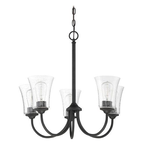 Craftmade Lighting Gwyneth Flat Black Chandelier by Craftmade Lighting 50425-FB