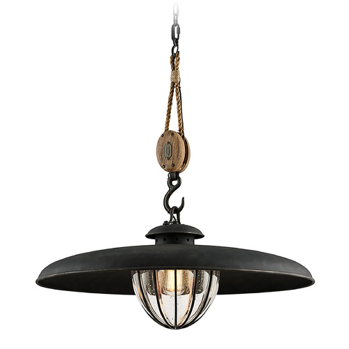 Troy Lighting Troy Lighting Murphy Forged Iron Pendant Light with Bowl / Dome Shade F4907-FOR