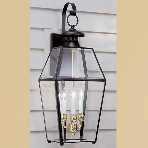 Norwell Lighting Olde Colony Black Outdoor Wall Light 1067-BL-BE