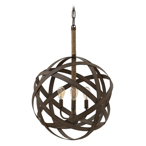 Fredrick Ramond Carson 19-Inch Orb Pendant in Vintage Iron by Fredrick Ramond FR40703VIR