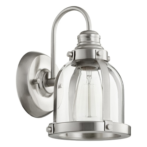 Quorum Lighting Satin Nickel Sconce by Quorum Lighting 586-1-65