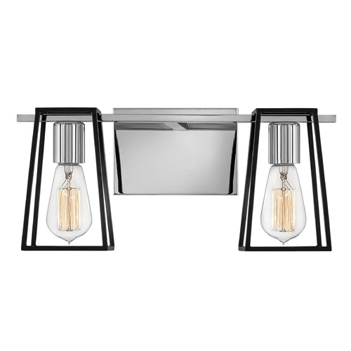 Hinkley Filmore 16-Inch Chrome & Satin Black Bath Light by Hinkley Lighting 5162CM