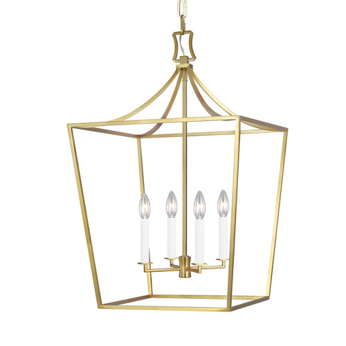 Visual Comfort Studio Collection Chapman & Meyers 18-Inch Southold Burnished Brass Hanging Lantern by Visual Comfort Studio CC1014BBS
