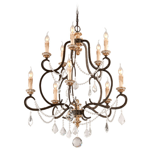 Troy Lighting Troy Lighting Bordeaux Parisian Bronze Chandelier F3516-PZ/DG