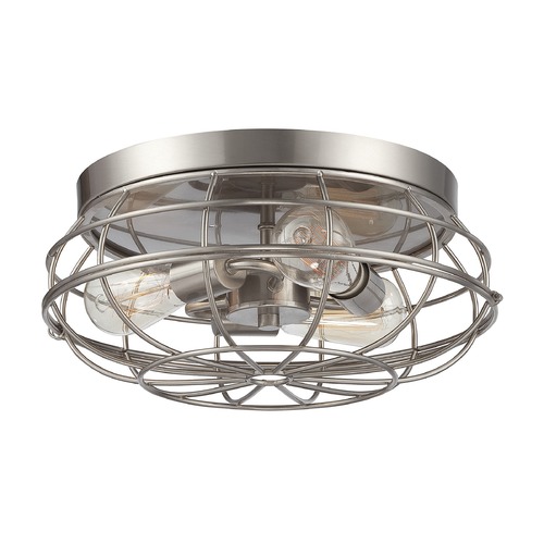 Savoy House Scout Flush Mount in Satin Nickel by Savoy House 6-8074-15-SN