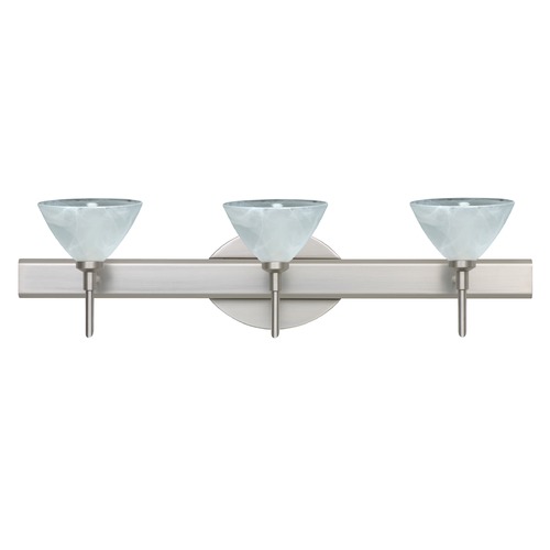 Besa Lighting Besa Lighting Domi Satin Nickel LED Bathroom Light 3SW-174352-LED-SN