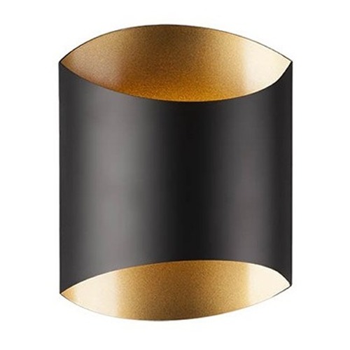 Kuzco Lighting Flat Black W/gold LED Sconce by Kuzco Lighting 601471BK-LED