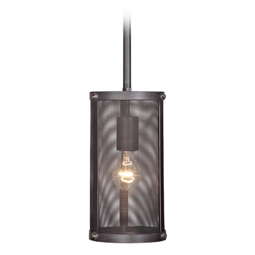 Craftmade Lighting Blacksmith 6-Inch Wide Matte Black Gilded Mini Pendant by Craftmade Lighting 37191-MBKG