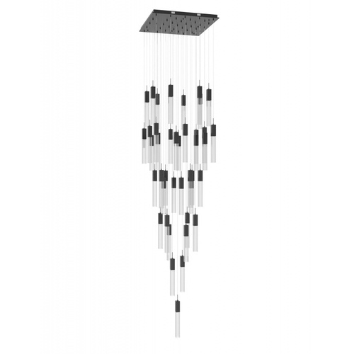 Avenue Lighting Avenue Lighting Original Glacier Dark Bronze LED Multi-Light Pendant with Rectangle Shade HF1903-41-GL-DBZ-C