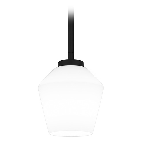 Quoizel Lighting Quoizel Lighting Nielson Matte Black Mini-Pendant Light with Bowl / Dome Shade NIE1505MBK