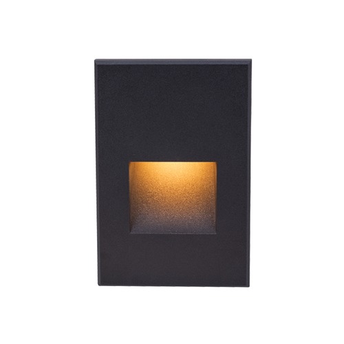 WAC Lighting Black LED Recessed Step Light with Amber LED by WAC Lighting WL-LED200F-AM-BK