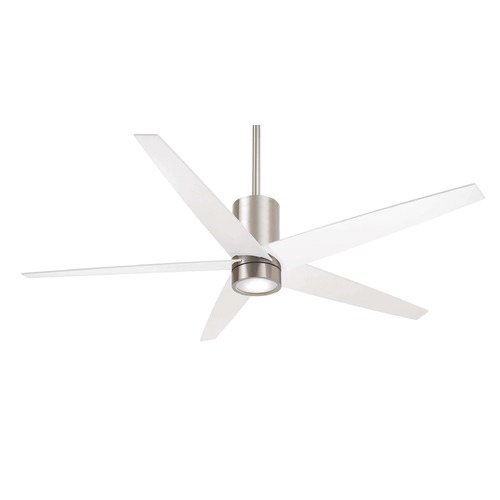 Minka Aire Symbio 56-Inch Fan in Brushed Nickel by Minka Aire F828-BN/WH