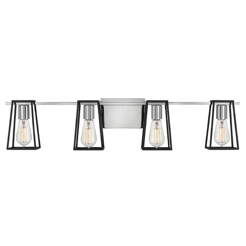 Hinkley Filmore 33.50-Inch Chrome & Satin Black Bath Light by Hinkley Lighting 5164CM
