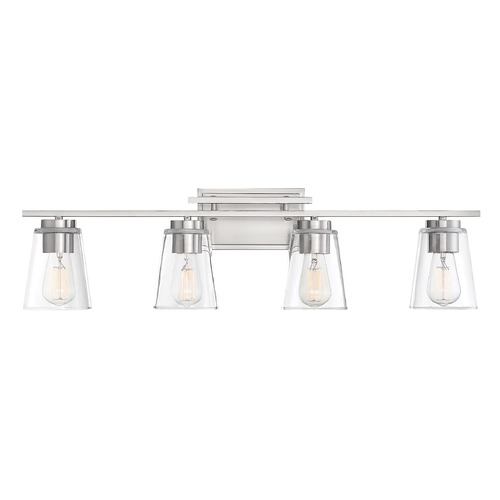Savoy House Calhoun 4-Light Satin Nickel Bath Bar by Savoy House 8-1020-4-SN