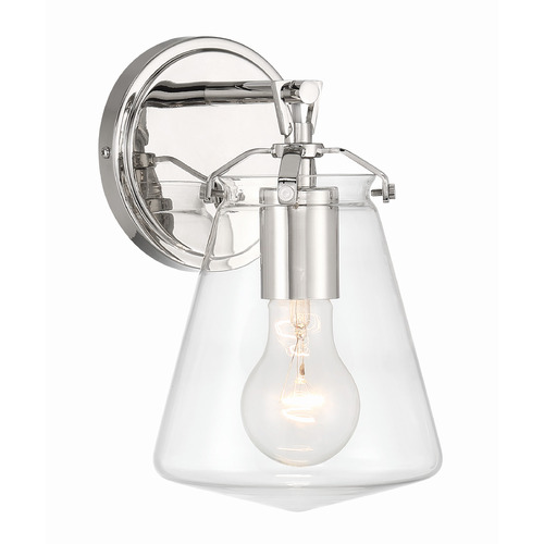 Crystorama Lighting Crystorama Lighting Voss Polished Nickel Sconce VSS-7001-PN